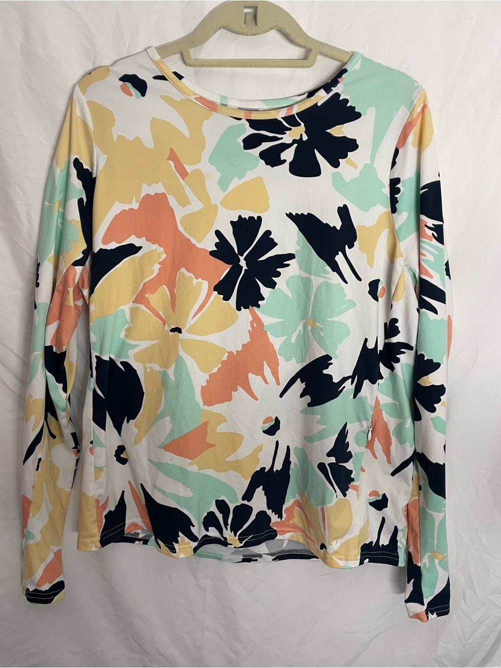 Hang Ten Long-Sleeve Floral Tee with Rash Guard and UPF 50